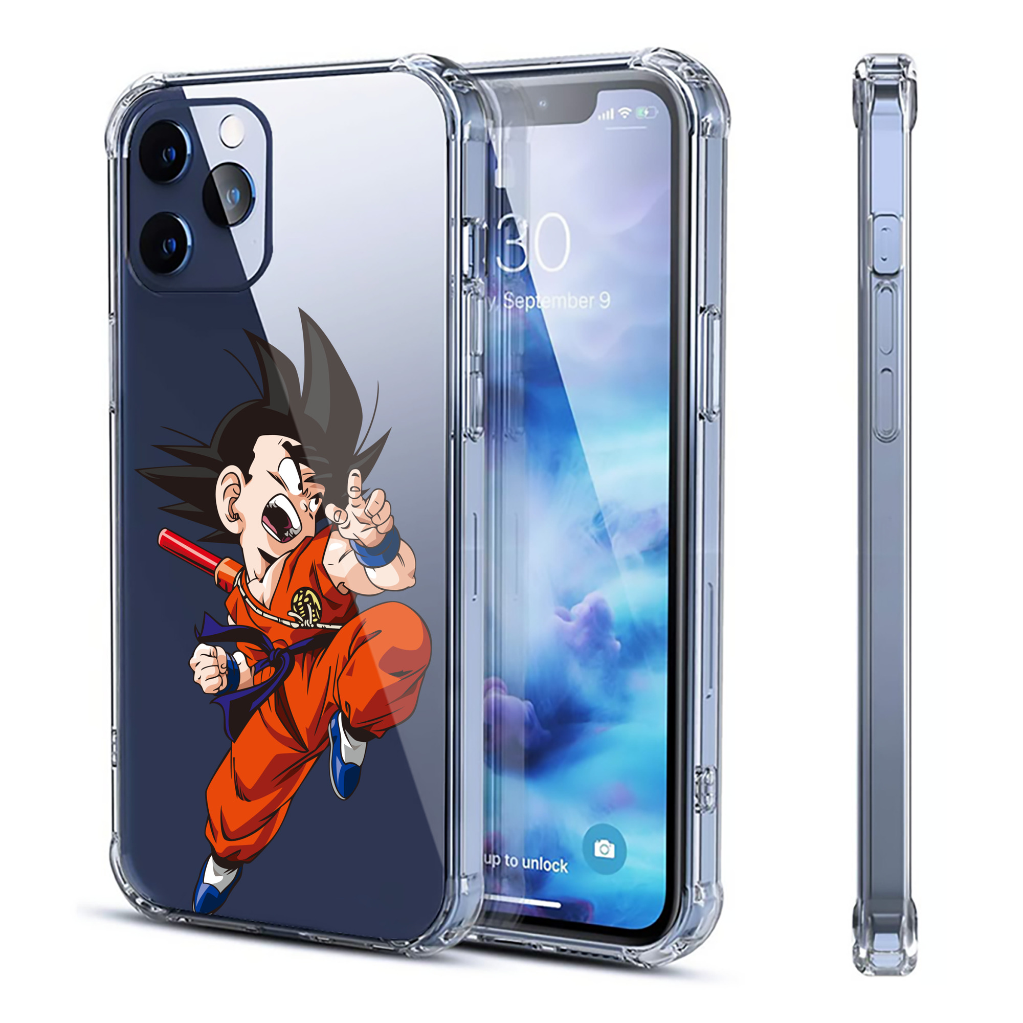 （画像用） ドラゴンボール 孫悟空（そん ごくう）Son Goku カカロット DRAGON BALL Kakarotto 【iPhone 12シリーズ対応】透明スマホケース（クリアソフトケース）